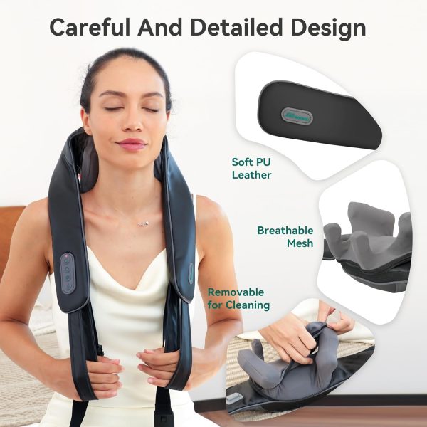 Snailax Cordless Neck Shoulder Massager with Soothing Heat, Upgarded 4D - Image 9