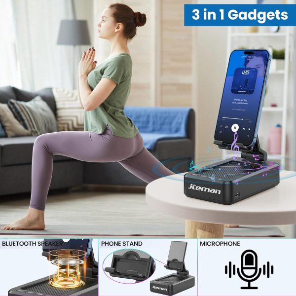 Cell Phone Stand with Wireless Bluetooth Speaker and Anti-Slip Base HD - Image 2