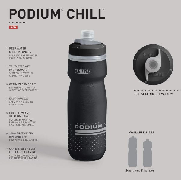 CamelBak Podium Chill Insulated Bike Water Bottle - Easy Squeeze Bottle - - Image 6