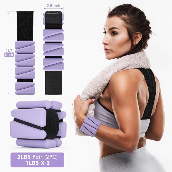 Wrist Weights, Ankle Weights for Women Men, Adjustable Wrist Weighted - Image 2