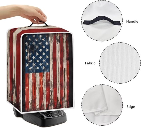 Old American Flag Coffee Maker Covers with Top Handle Portable Covers Anti - Image 6