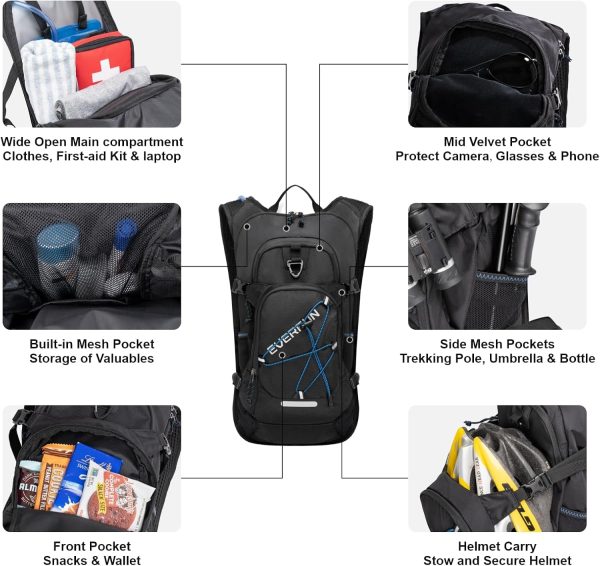 Everfun Hydration Backpack 18L with Water Bladder 2L/3L Hiking Water - Image 2