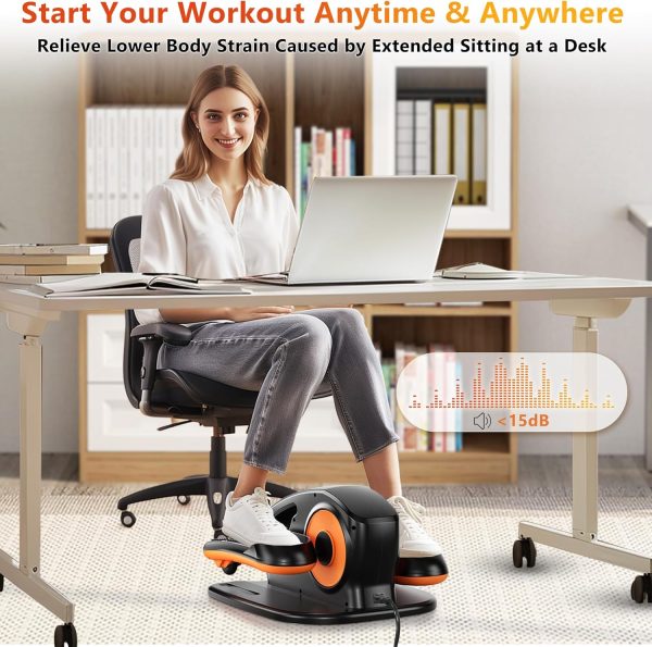 Under Desk Elliptical Machine, Ellipse Leg Exerciser for Seniors with 15 - Image 4