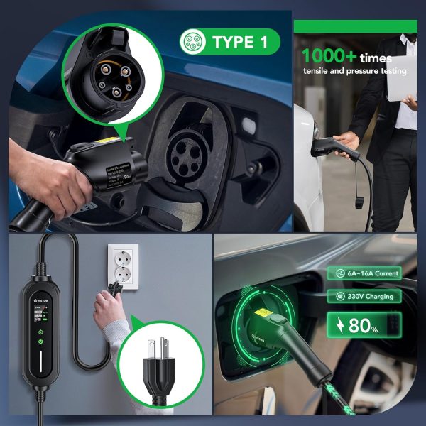 Level 2 EV Charger, Portable EV Charger Station for Outdoor/Indoor, - Image 6