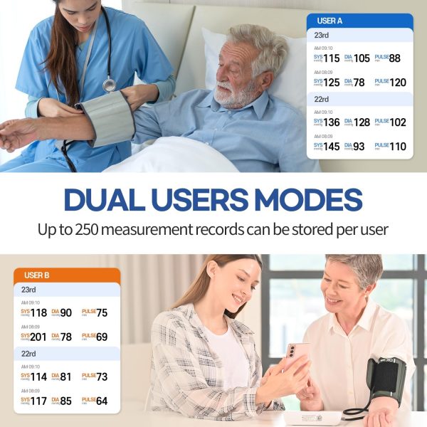 HubiCare Automatic Blood Pressure Monitor, Potable Digital BP Measuring - Image 5