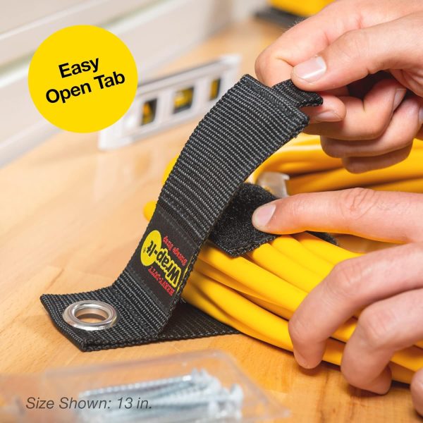 Heavy-Duty Wrap-It Storage Straps (Assorted 6 Pack) - Extension Cord - Image 6