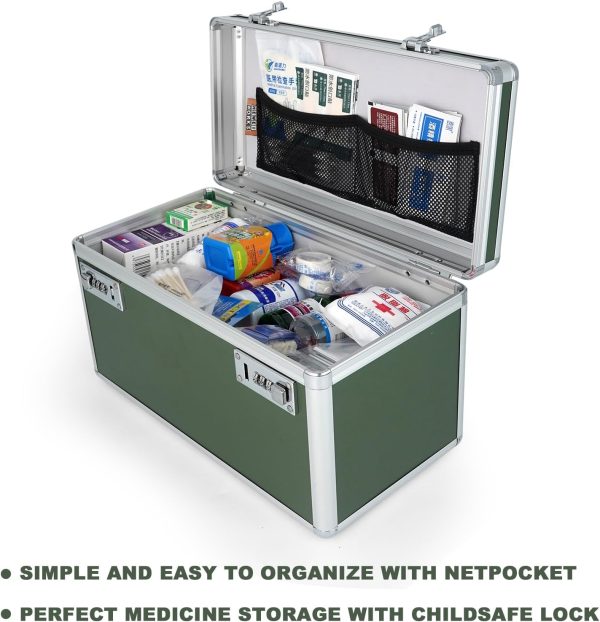 Medication Lock Box with Combination, Lockable Medicine Storage Box, Empty - Image 5