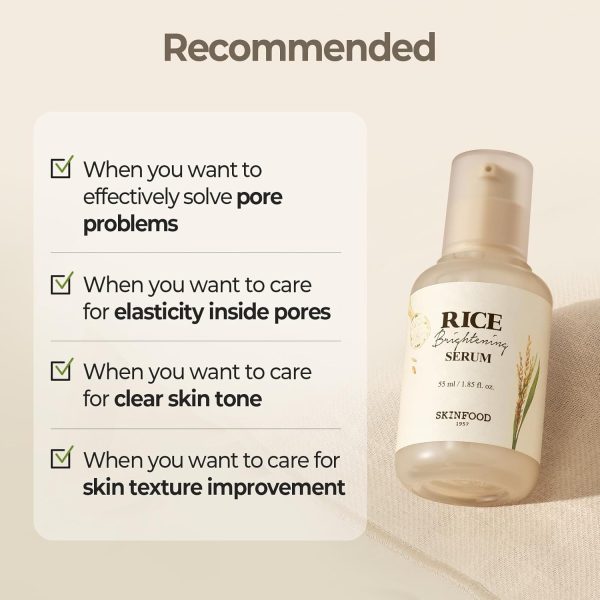 SKINFOOD Rice Daily Serum, Korean Skincare Facial Essence for Glow Glass - Image 7