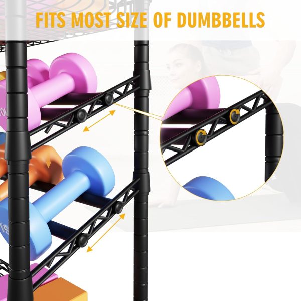 Dumbbells Rack Storage Rack, Portable Home Gym Storage, Yoga Mat Storage - Image 3