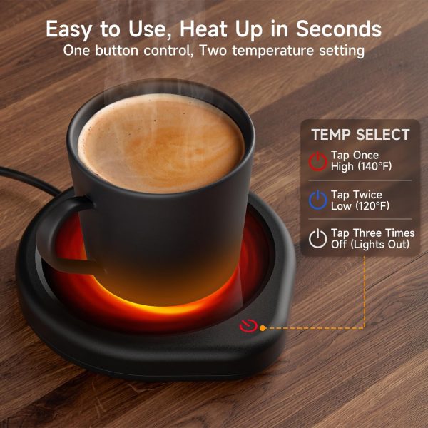 Coffee Mug Warmer for Desk, Cup Warmer with Auto Shut Off Smart Temperature - Image 4