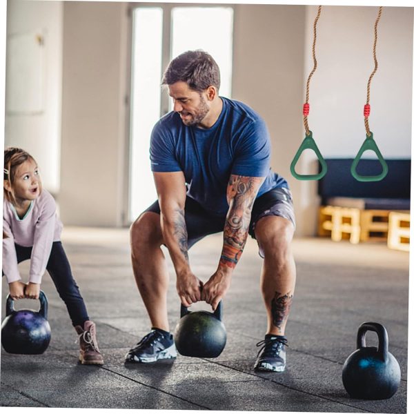 BESPORTBLE Ring Swing Course Dumbbells Pull up Ring Fitness Hangers Barbell - Image 3