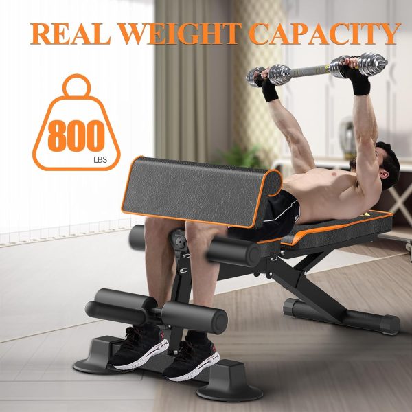 Adjustable Weight Bench, Multi-function Preacher Curl Bench for Home Gym, - Image 6