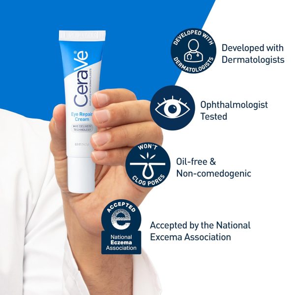 CeraVe Eye Repair Cream | Under Eye Cream For Puffiness And Bags Under Eyes - Image 2