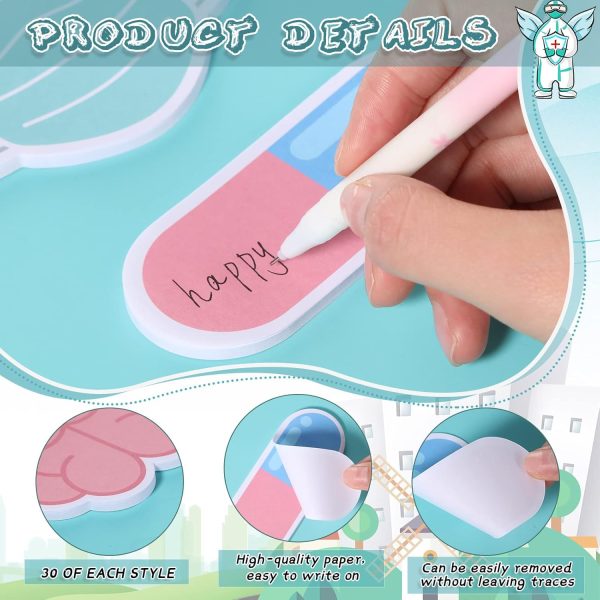 12 Pcs Nurse Gift Sticky Notes Medical Themed Sticky Notes Nurse Post Notes - Image 3