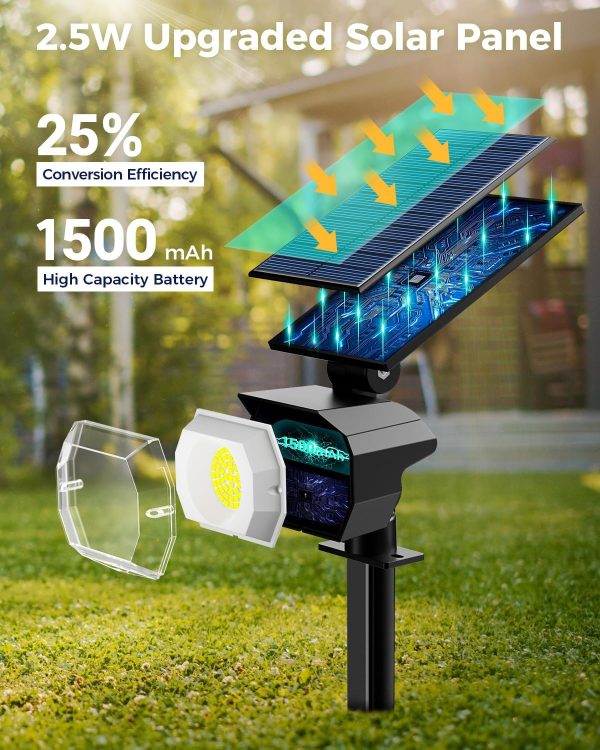 btfarm 8 Pack Solar Lights Outdoor Waterproof IP65, 52 LED Solar Spot - Image 5