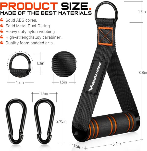 RENRANRING Gym Exercise Handles, Replacement Handle Attachments for Cable - Image 2