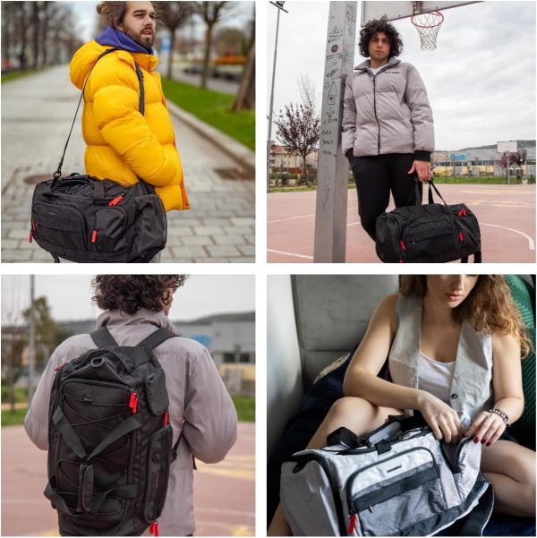 BAGSMART Gym Bag for Women & Men, 35L Sports Travel Duffel Bag with Shoe - Image 3