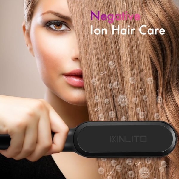 Hair Straightener Brush, KINLITO Hair Straightening Comb for Women Hair - Image 4