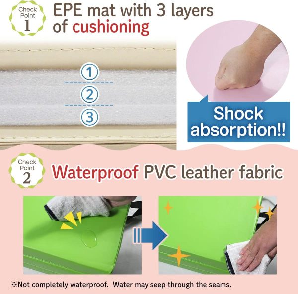Gymnastics Mat Folding Stretch Mats 75"x31"x1.2" Exercise Muscle Training - Image 2
