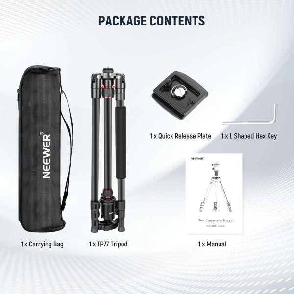 NEEWER 77 inch Camera Tripod Monopod for DSLR, Phone with 360° Panoramic - Image 8