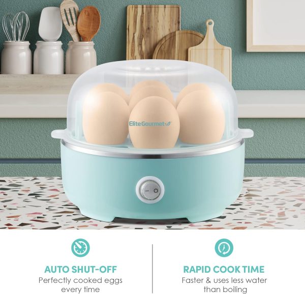 Elite Gourmet EGC115M Easy Egg Cooker Electric 7-Egg Capacity, Soft, - Image 3
