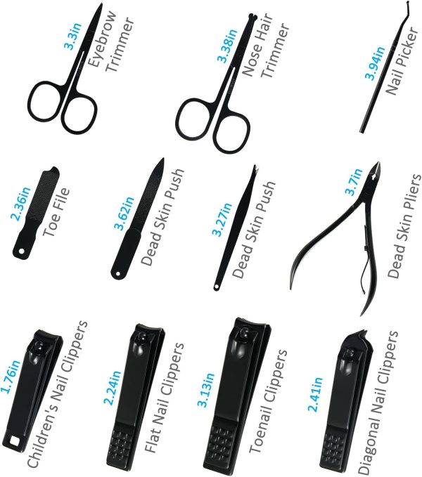 Manicure Set Professional Nail Clipper Kit-26 Pieces Stainless Steel - Image 6