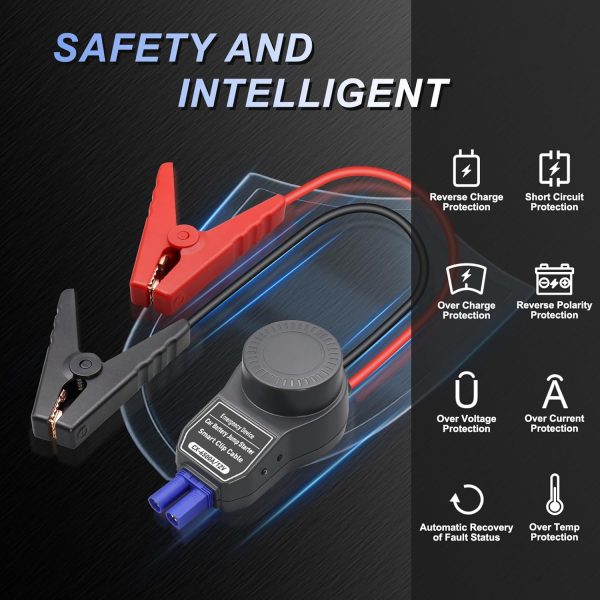 Smart Jump Starter Clamp, Multi-Protection Portable Automotive Emergency - Image 2