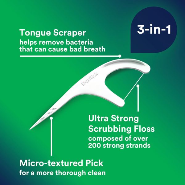 DenTek Triple Clean Advanced Clean Floss Picks, No Break & No Shred Floss, - Image 4