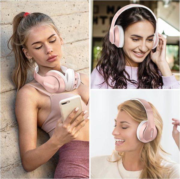 Wireless Bluetooth Headphones Over Ear 65H Playtime HiFi Stereo Headset - Image 7