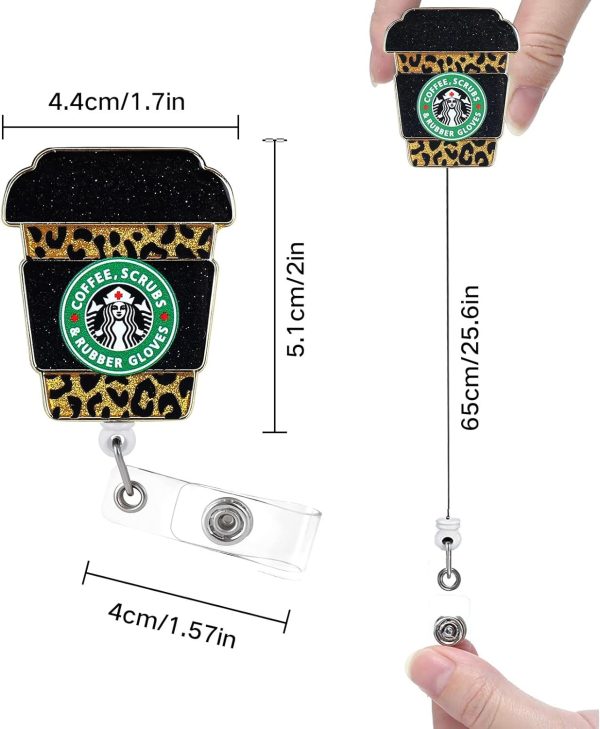 Nurse Badge Reel, Cute Badge Reel Retractable for Nurses, Badge Reel Holder - Image 2
