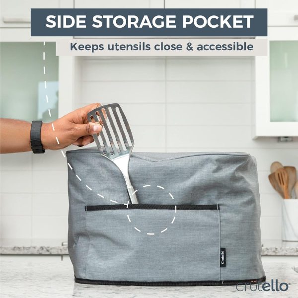 Crutello Indoor Grill Cover with Storage Pockets Compatible with Ninja - Image 5