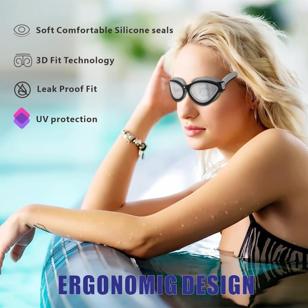 Adult Swim Goggles-Mirrored/Polarized Swimming Goggles 10x Anti-fog UV - Image 5