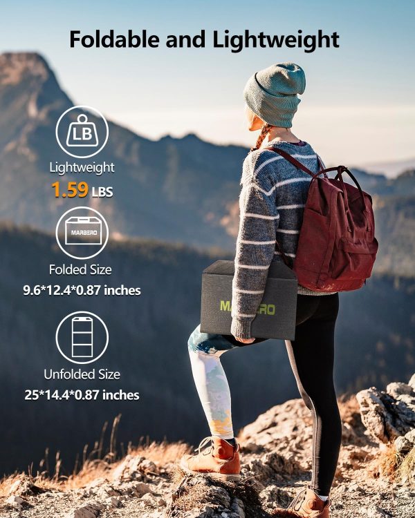 MARBERO Solar Panel 30W Foldable Portable Solar Charger, IP65 Solar Panels - Image 2