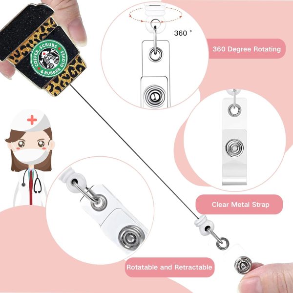 Nurse Badge Reel, Cute Badge Reel Retractable for Nurses, Badge Reel Holder - Image 4