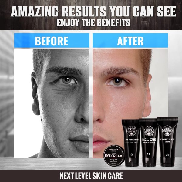 Viking Revolution Mens Facial Skin Care Kit - Includes Rejuvenating Face - Image 3