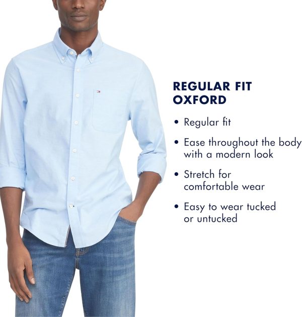 Tommy Hilfiger Men's Long Sleeve Button Down Oxford Shirt in Regular Fit - Image 4