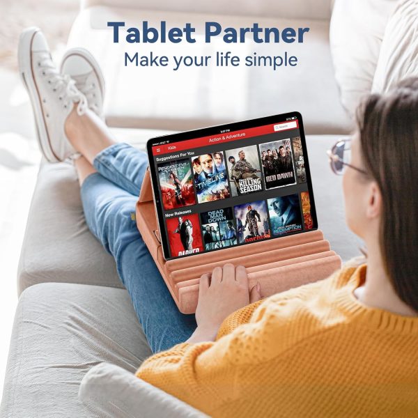 KDD Tablet Pillow Holder, Foldable iPad Stand for Lap, Bed and Desk -Tablet - Image 3