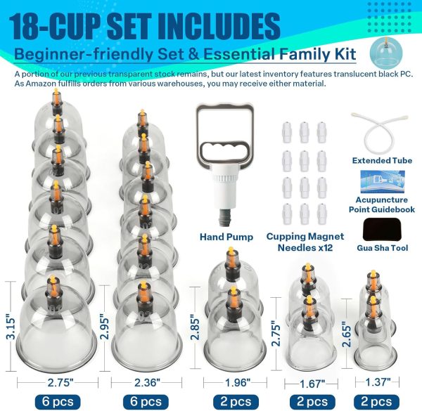 Cupping Kit, Cupping Therapy Sets Massage Back, Pain Relief, Physical - Image 3