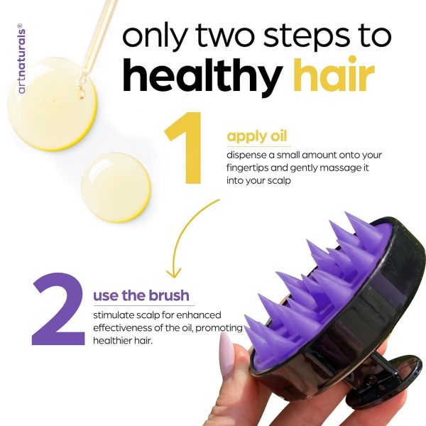 Artnaturals Organic Rosemary Castor Hair Oil + Massager Hair Growth Set - Image 7