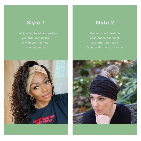 Tobeffect Wide Headbands for Women, 7'' Extra Large Turban Headband Boho - Image 4