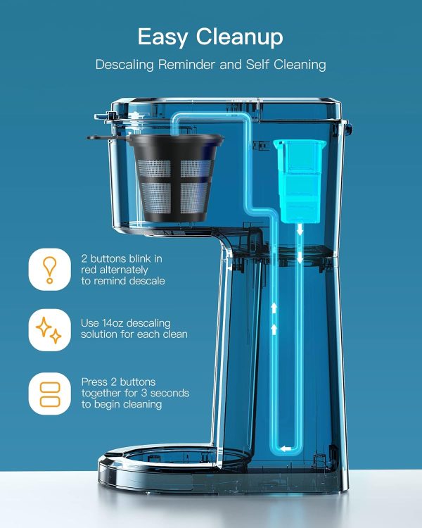 Famiworths Single Serve Coffee Maker, Iced and Hot Coffee Maker for K Cup & - Image 5