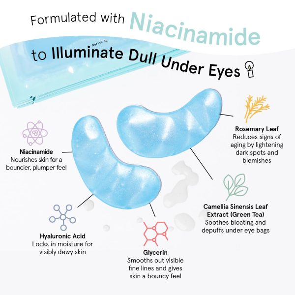 grace & stella Award Winning Under Eye Mask (Blue, 6 Pairs) Reduce Dark - Image 4