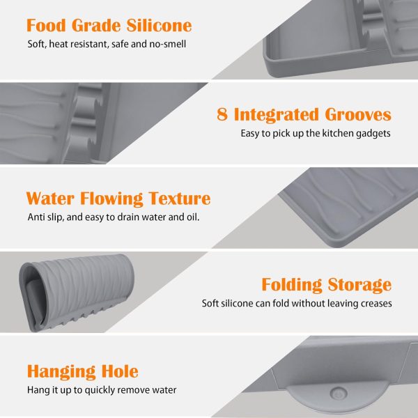 Silicone Grill Mat Griddle Accessories for Blackstone Side Shelf Spatula - Image 3