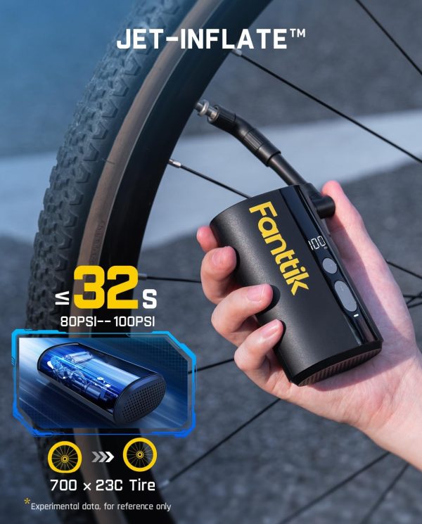Fanttik X9 Ace Mini Bike Tire Pump, 32s Fast Inflate Bike Pump with Guage, - Image 4