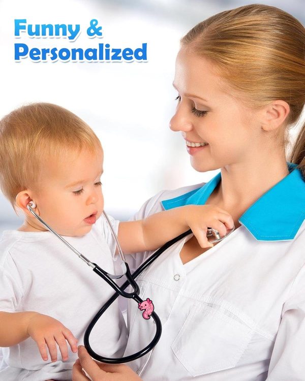 Plifal Stethoscope Charm Tag for Nurse - 5 Pieces Cute Axolotl Stethoscope - Image 6