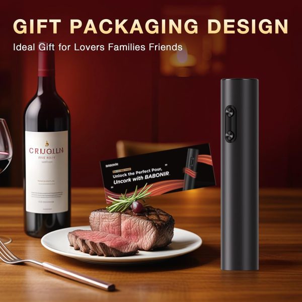Electric Wine Opener - Battery Operated Wine Bottle Openers with Foil - Image 9