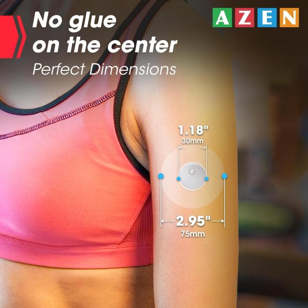 AZEN 60 Pack Freestyle Sensor Covers for Libre 3, Waterproof Adhesive - Image 2