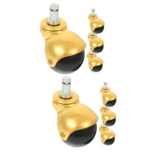 8 Pcs Gold Swivel Casters Furniture Caster Wheels Office Chair Wheels