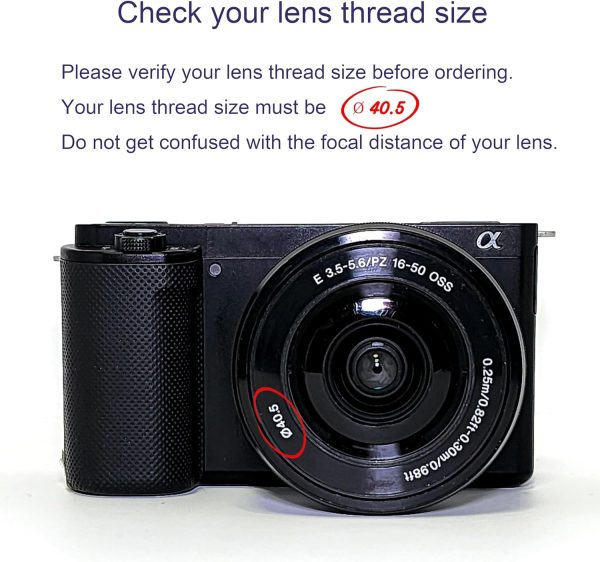 FotoZ 40.5mm 0.75x Mini Wide Angle Conversion Lens(w/Macro), for Sony ZV-1F - Image 6