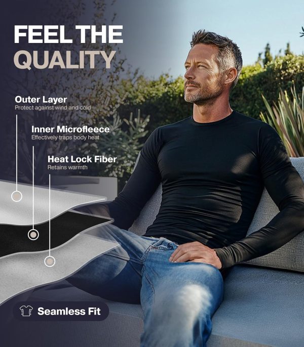 Thermajohn Long Johns Thermal Underwear for Men Fleece Lined Base Layer Set - Image 4